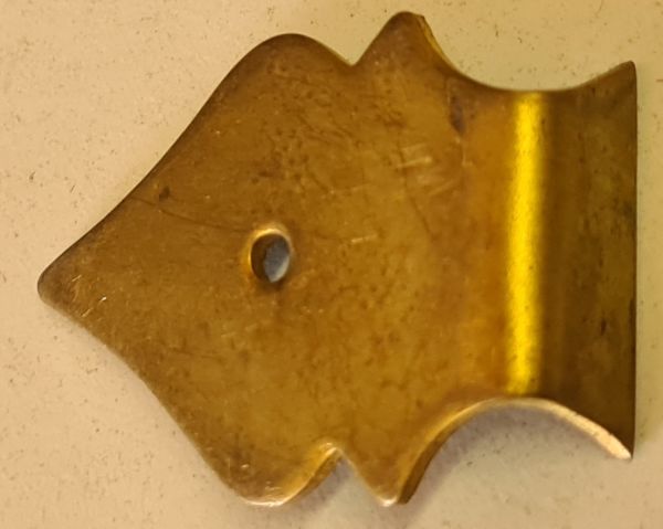 Schließblech Messing roh, Abkantung 10mm lang, nur 2 x verfügbar Bild 2